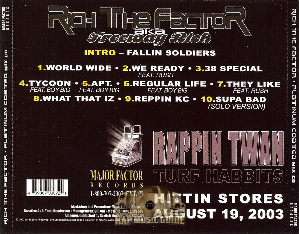 Rich The Factor - Platinum Coated Mix CD: 1st Press. CD